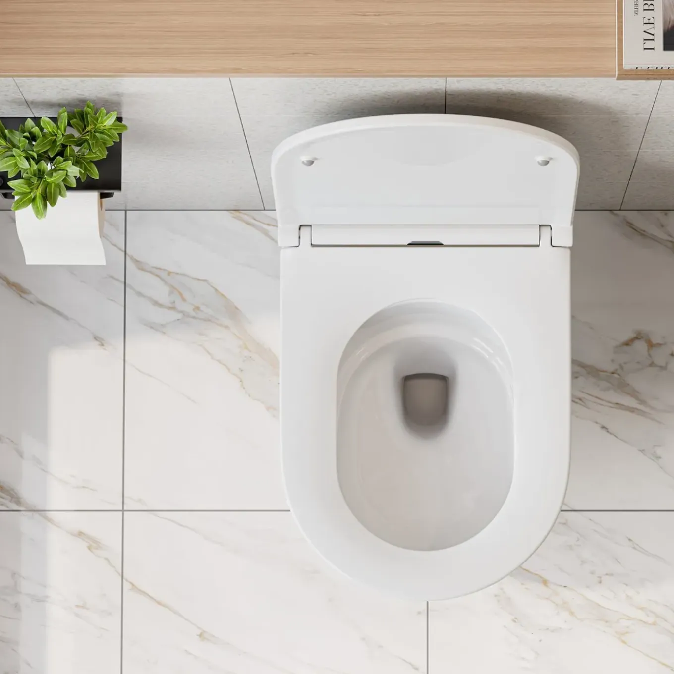 Horow Hangtoilet - Randloos - Diepspoel - Keramiek - Vuilafstotend - Wit