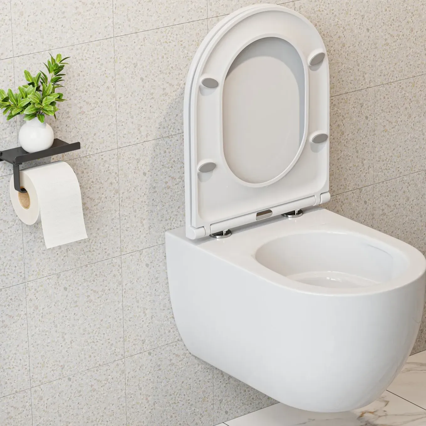 Horow Hangtoilet - Randloos - Diepspoel - Keramiek - Vuilafstotend - Wit