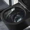 HOROW Hangtoilet Randloos - Keramiek - Rond - Mat Zwart - Softclose Wc-bril