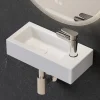 Horow-toiletfontein-wandmontage-keramiek-glans Wit-37x18x9 Cm-kleine Wastafel