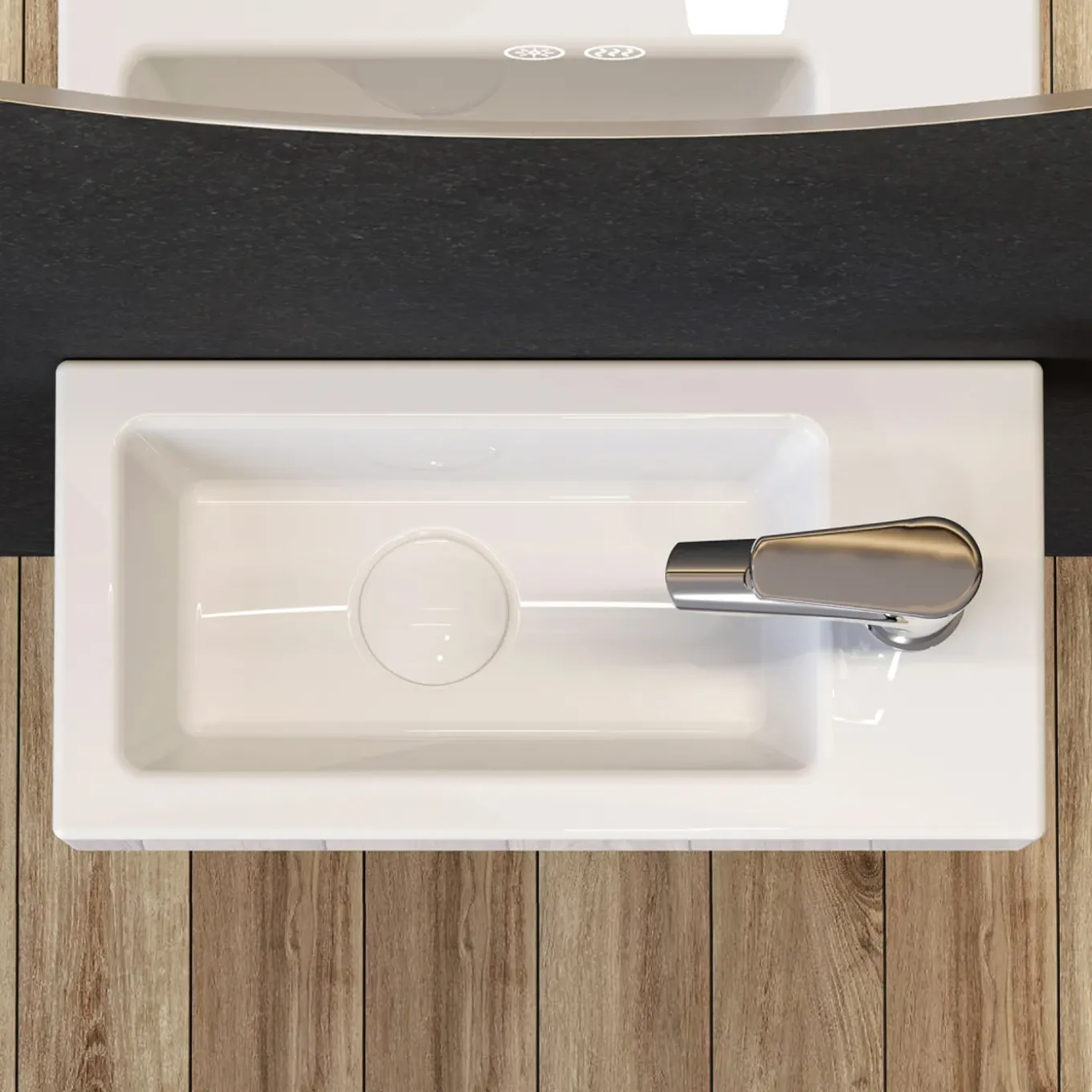 Horow-toiletfontein-wandmontage-keramiek-glans Wit-37x18x9 Cm-kleine Wastafel