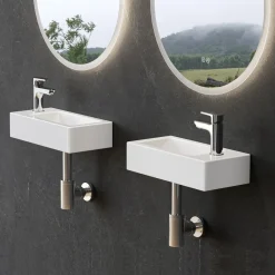 Horow-toiletfontein-wandmontage-keramiek-glans Wit-37x18x9 Cm-kleine Wastafel