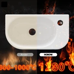Horow Toiletfontein - Wandmontage - Keramiek - Gastentoilet - 40x22x11 Cm - Kraangat Rechts