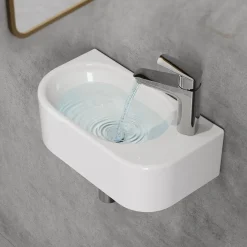 Horow Toiletfontein - Wandmontage - Keramiek - Gastentoilet - 40x22x11 Cm - Kraangat Rechts