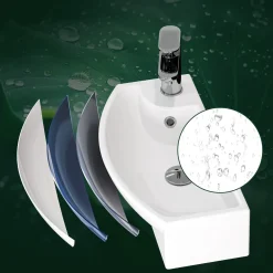 Horow Toiletfontein - Wandmontage - Keramiek - 45x22x13 Cm - Wit - Kraangat Links