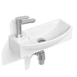 Horow Toiletfontein - Wandmontage - Keramiek - 45x22x13 Cm - Wit - Kraangat Links