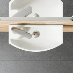 Horow Toiletfontein - Wandmontage - Keramiek - 45x22x13 Cm - Wit - Kraangat Links