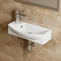 Horow Toiletfontein - Wandmontage - Keramiek - 45x22x13 Cm - Wit - Kraangat Links