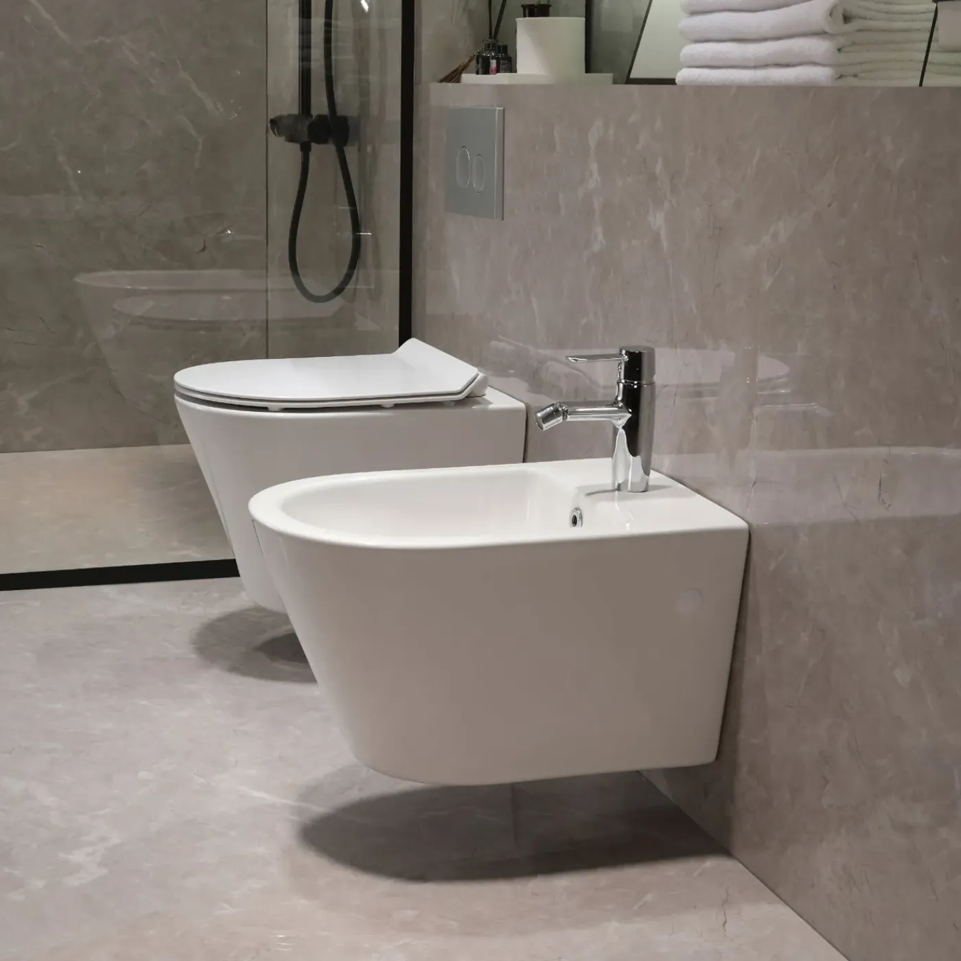 HROW Horow Wandbidet - Keramiek - Wit - Ruimtebesparend - 52,5 X 36,5 Cm