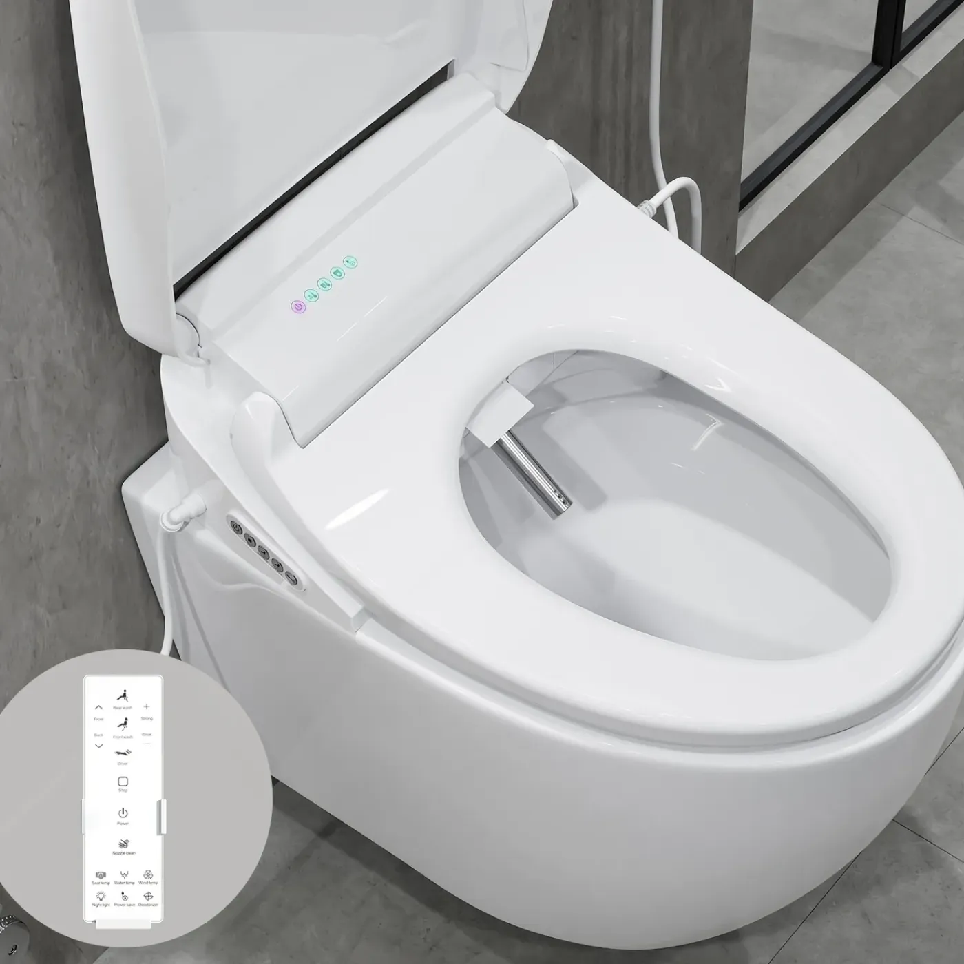 HOROW Wc-bril Douchewc - Bidet Wc-bril Met Afstandsbediening - Verwarmd