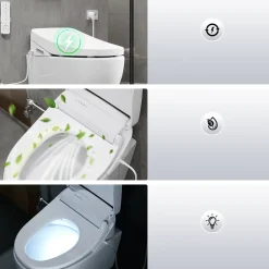 HOROW Wc-bril Douchewc - Bidet Wc-bril Met Afstandsbediening - Verwarmd