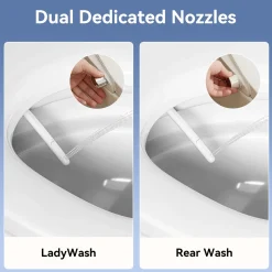 HOROW - Wc-bril - Duroplast - Wit - Bidet - Soft Close - Verwijderbaar