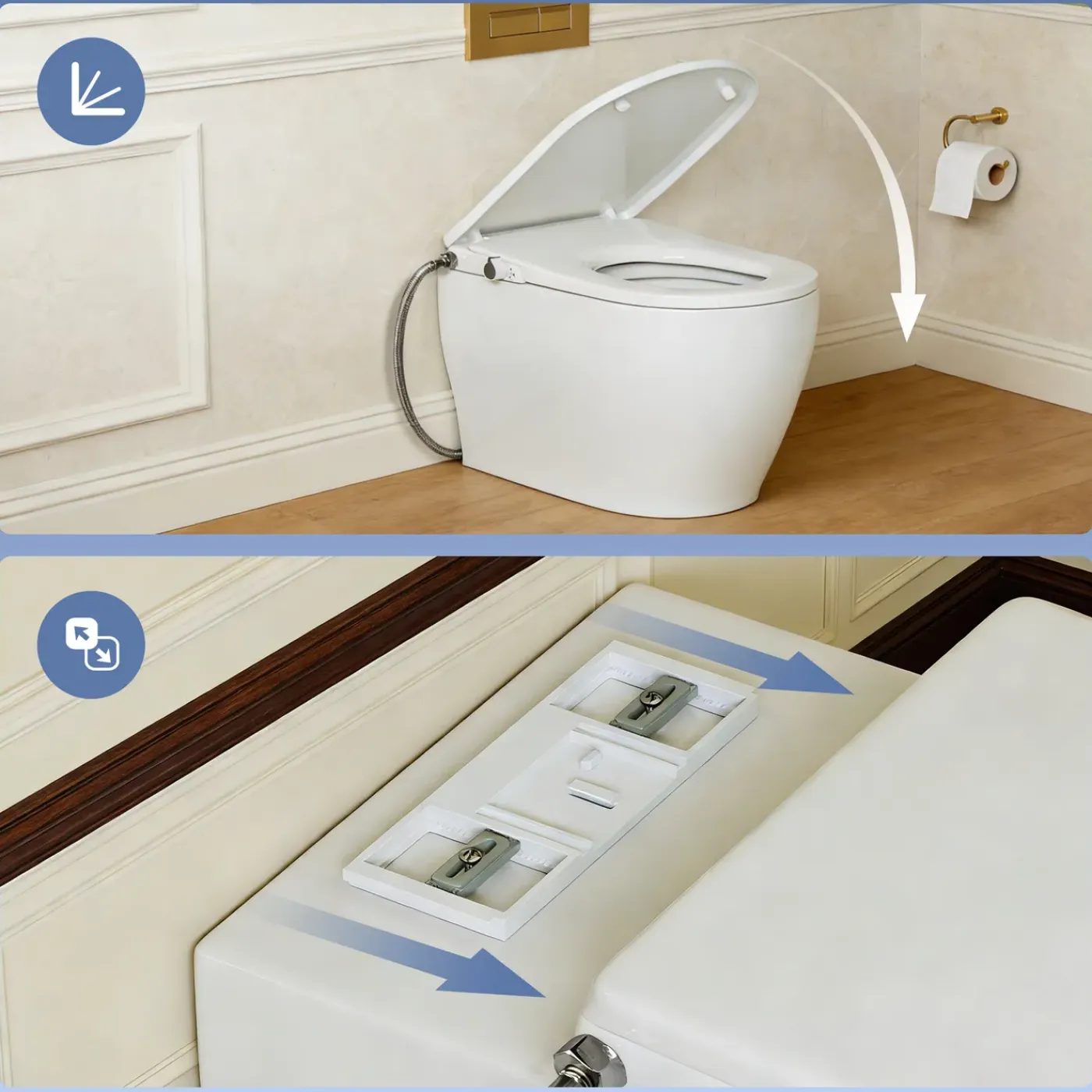 HOROW - Wc-bril - Duroplast - Wit - Bidet - Soft Close - Verwijderbaar