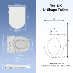 HOROW - Wc-bril - Duroplast - Wit - Bidet - Soft Close - Verwijderbaar