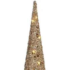 House Of Seasons Led Kegel Kerstboom Lamp - Champagne - H60 Cm