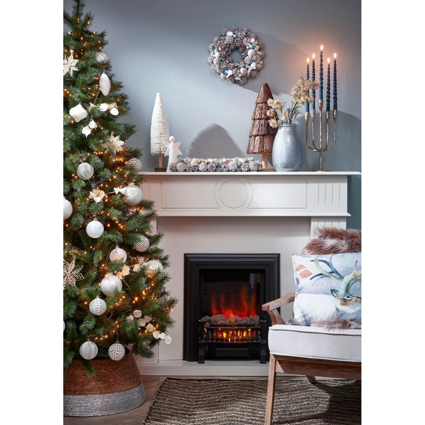 House of Seasons Treeskirt Zilver - H26xd50cm
