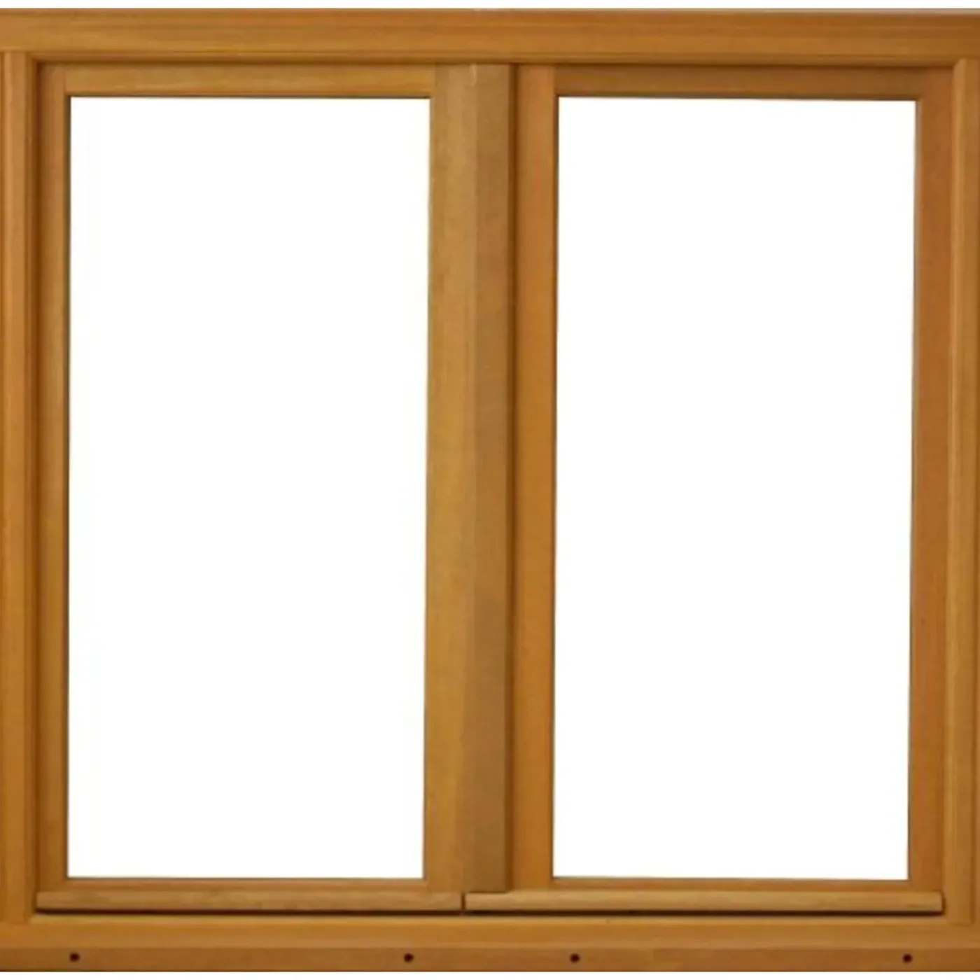 GD Menuiseries Houten Raam 2 Bladen H95 X L80 Ribbenpaneel + Handgreep (ref 010220f9)