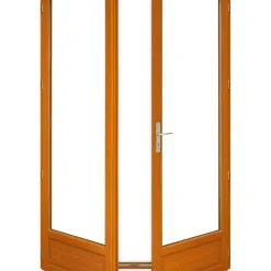 Houten Raamdeur 2 Bladeren H225 X L100 Ribbentafel