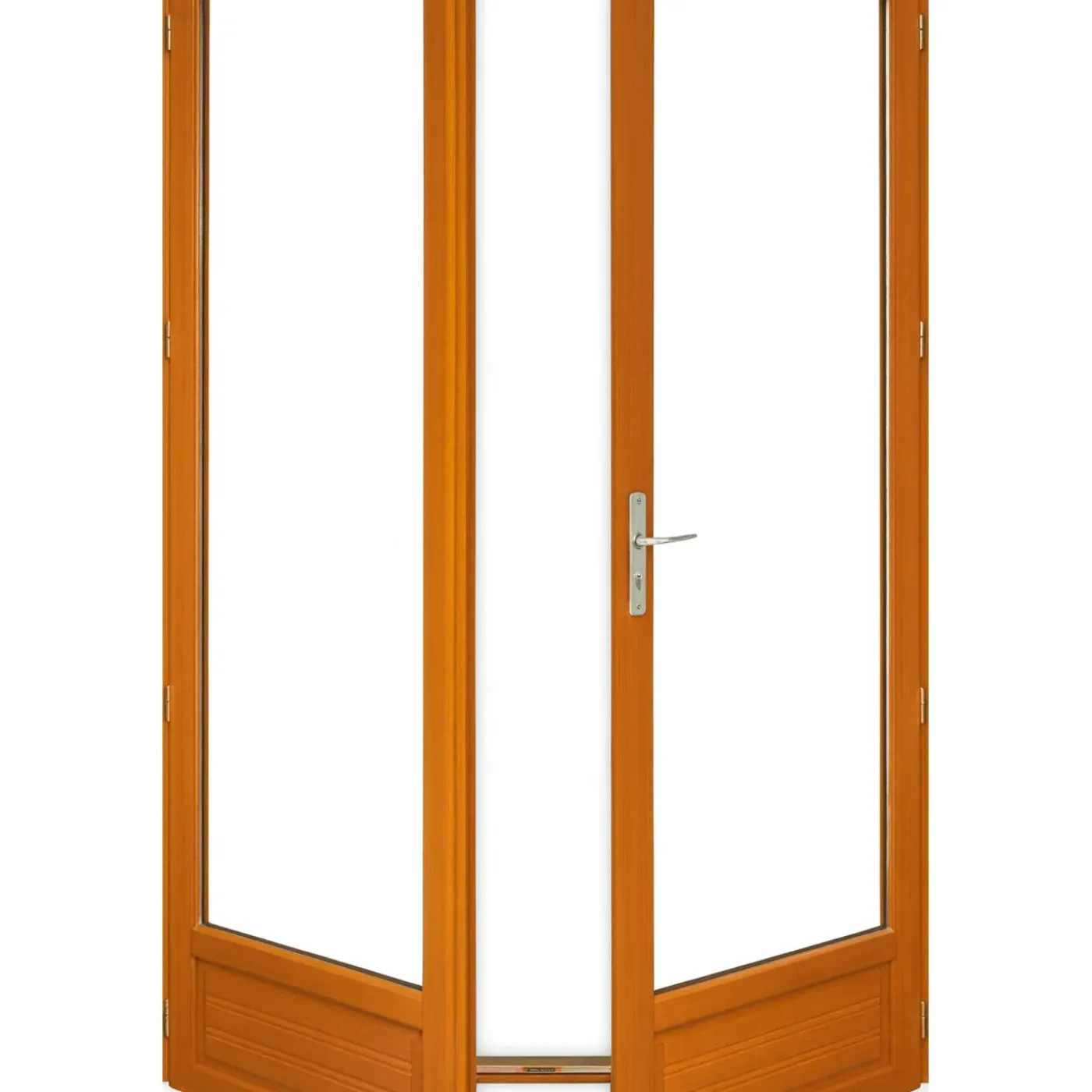 GD Menuiseries Houten Raamdeur 2 Bladeren H225 X L120 Ribbentafel
