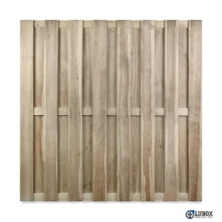 Houten Schutting - Cardiff - Grenen - Groen Geïmpregneerd - Recht - 180x180cm - FSC/PEFC