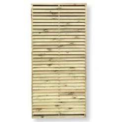 Overig Houten schutting - Louvre - Grenen - Groen Geïmpregneerd - Recht - 90x180cm - FSC/PEFC