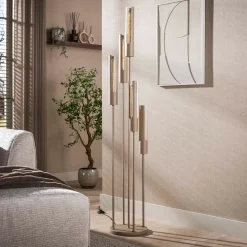 Hoyz Collection - Vloerlamp Tube - Beige - 30x30x175 Cm
