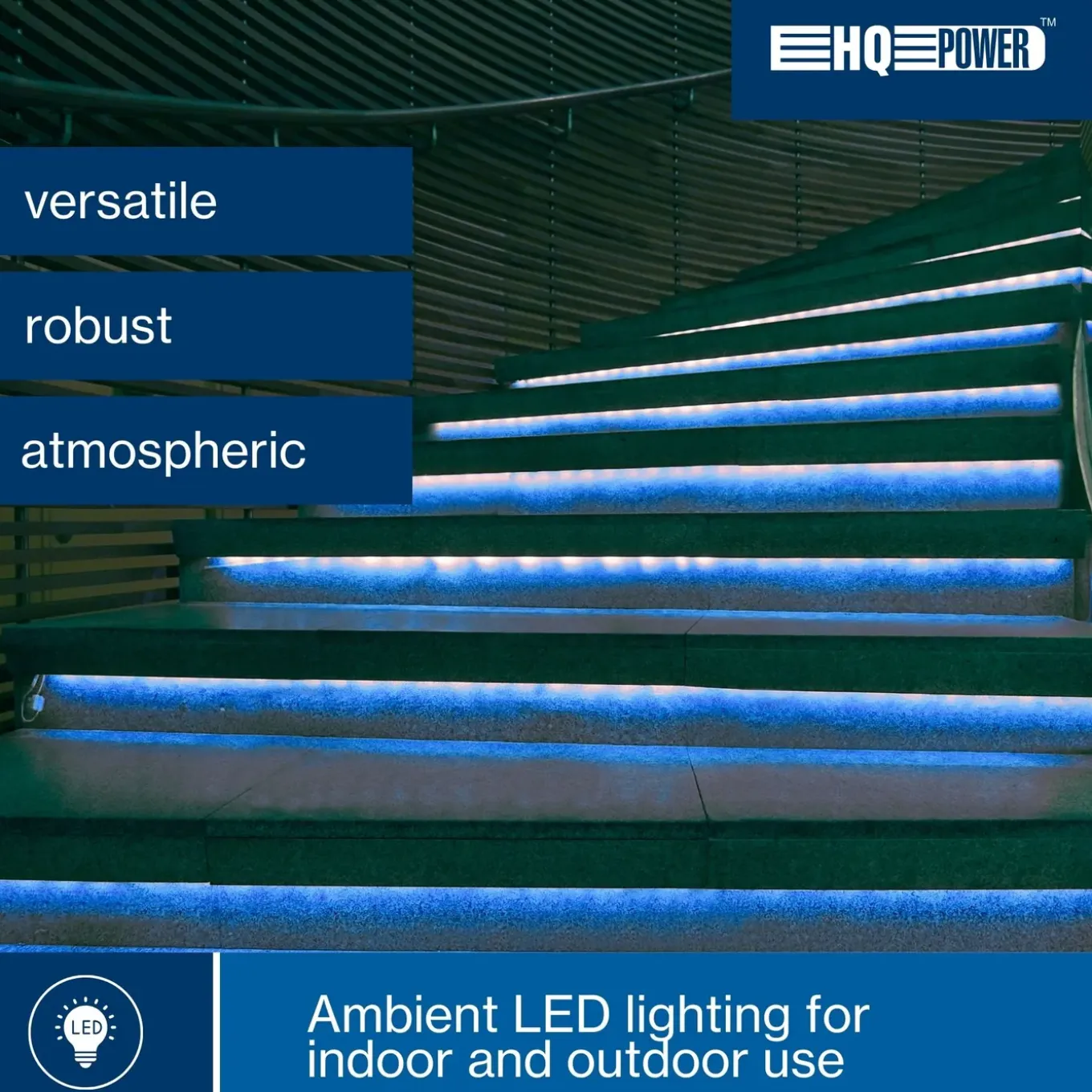 Hq-power LED Lichtslang 45 M, 36 LEDs Per Meter, Blauw