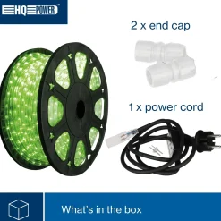 Hq-power Led Lichtslang 45 M, 36 Leds Per Meter, Groen