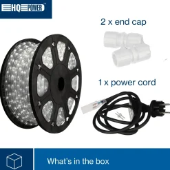 HQ-Power Led Lichtslang 45 M, 36 Leds Per Meter, Koel Wit 6500 K