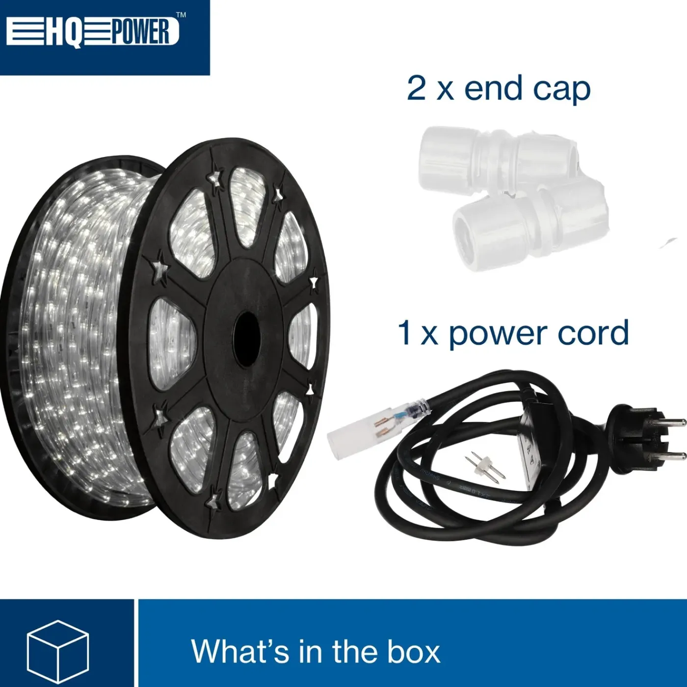 HQ-Power Led Lichtslang 45 M, 36 Leds Per Meter, Koel Wit 6500 K