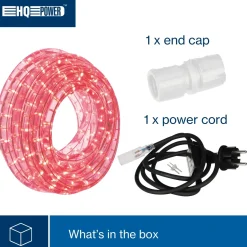 HQ-Power LED Lichtslang 9 M, 36 LEDs Per Meter, Rood