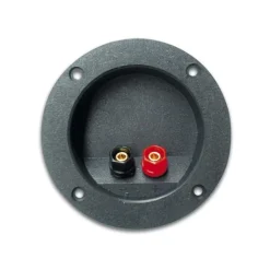 HQ-Power Luidsprekeraansluiting, rond, vergulde terminals
