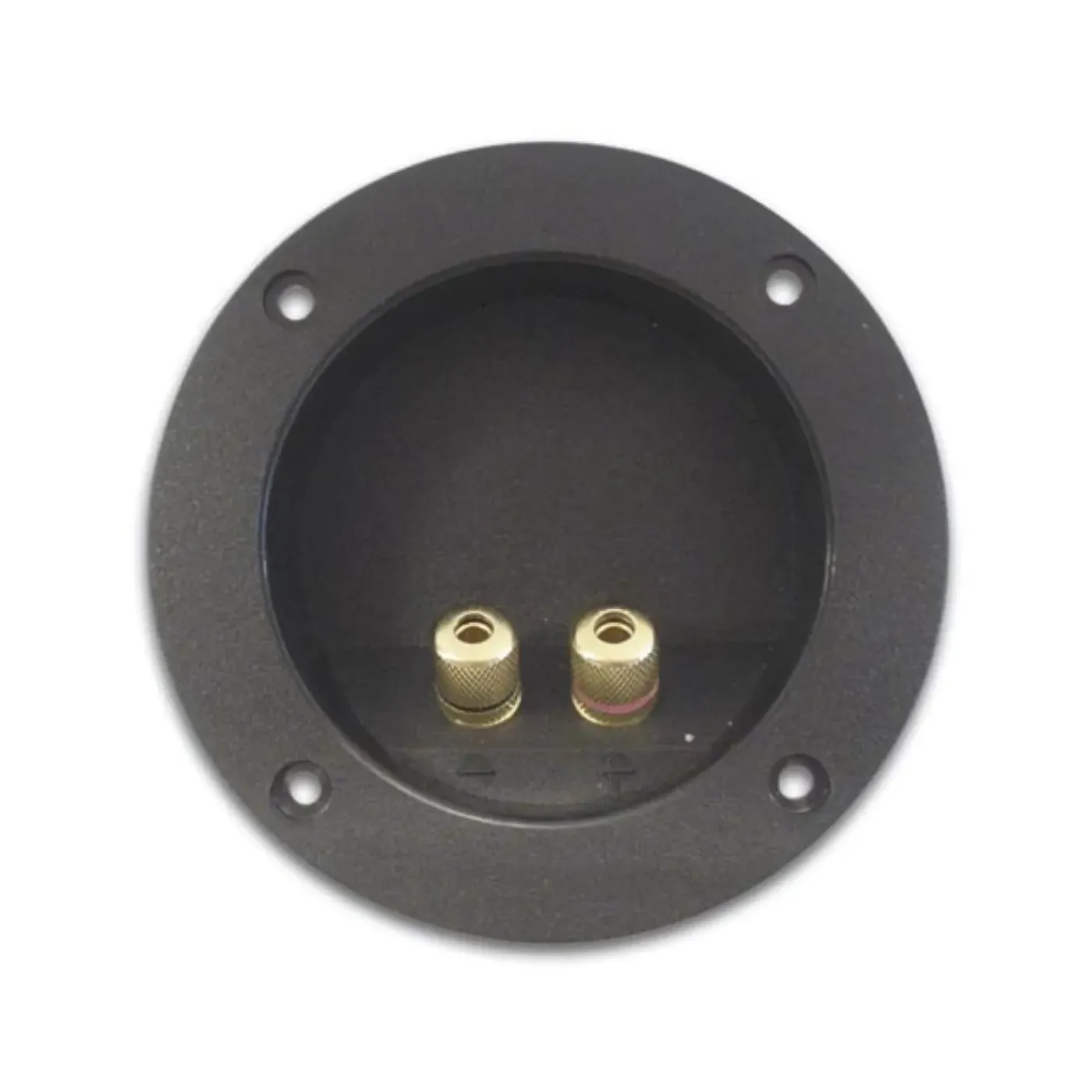 HQ-Power Luidsprekeraansluiting, rond, vergulde terminals