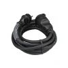 HQ-Power Verlengkabel, met krimpkous, H05RR-F 3G2.5, 3680 W, Binnen en buiten, IP44, Zwart, Rubber