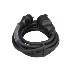 HQ-Power Verlengkabel, met krimpkous, H05RR-F 3G2.5, 3680 W, Binnen en buiten, IP44, Zwart, Rubber