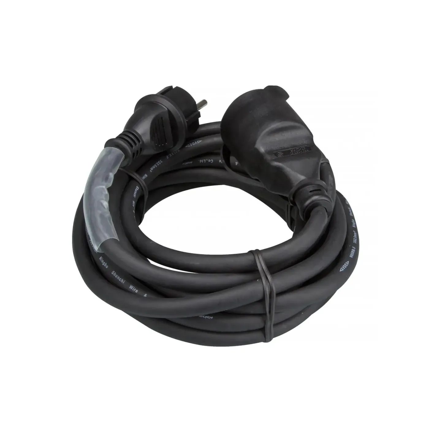 HQ-Power Verlengkabel, met krimpkous, H05RR-F 3G2.5, 3680 W, Binnen en buiten, IP44, Zwart, Rubber