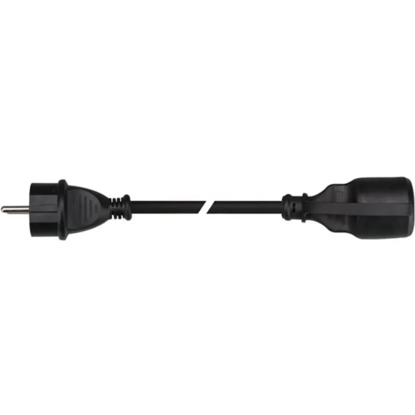 HQ-Power Verlengkabel, met krimpkous, H05RR-F 3G2.5, 3680 W, Binnen en buiten, IP44, Zwart, Rubber
