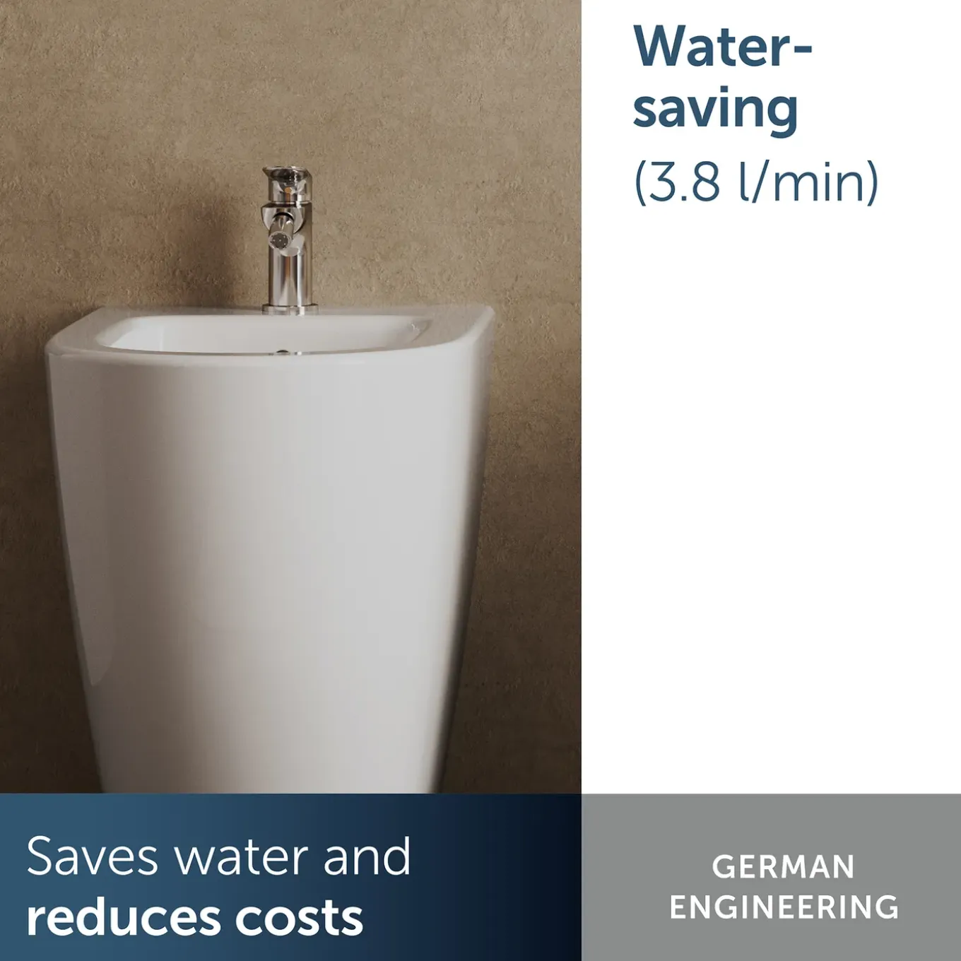 Ideal Standard - Bidetkraan - Alero - Chroom - 95 Mm - Met Handdouche