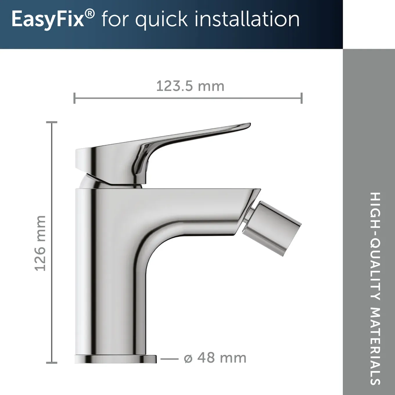 Ideal Standard - Bidetkraan - Alero - Chroom - 95 Mm - Met Handdouche