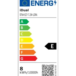 iDual ledfilamentlamp ST64 amber E27 9W
