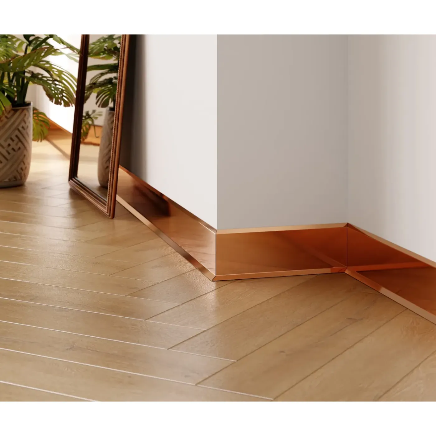 Ilcom Ceramica Ilcom Binnenhoek Fli Voor Plint F 60 Mm X 30 Mm X 30 Mm - Gepolijst Koper