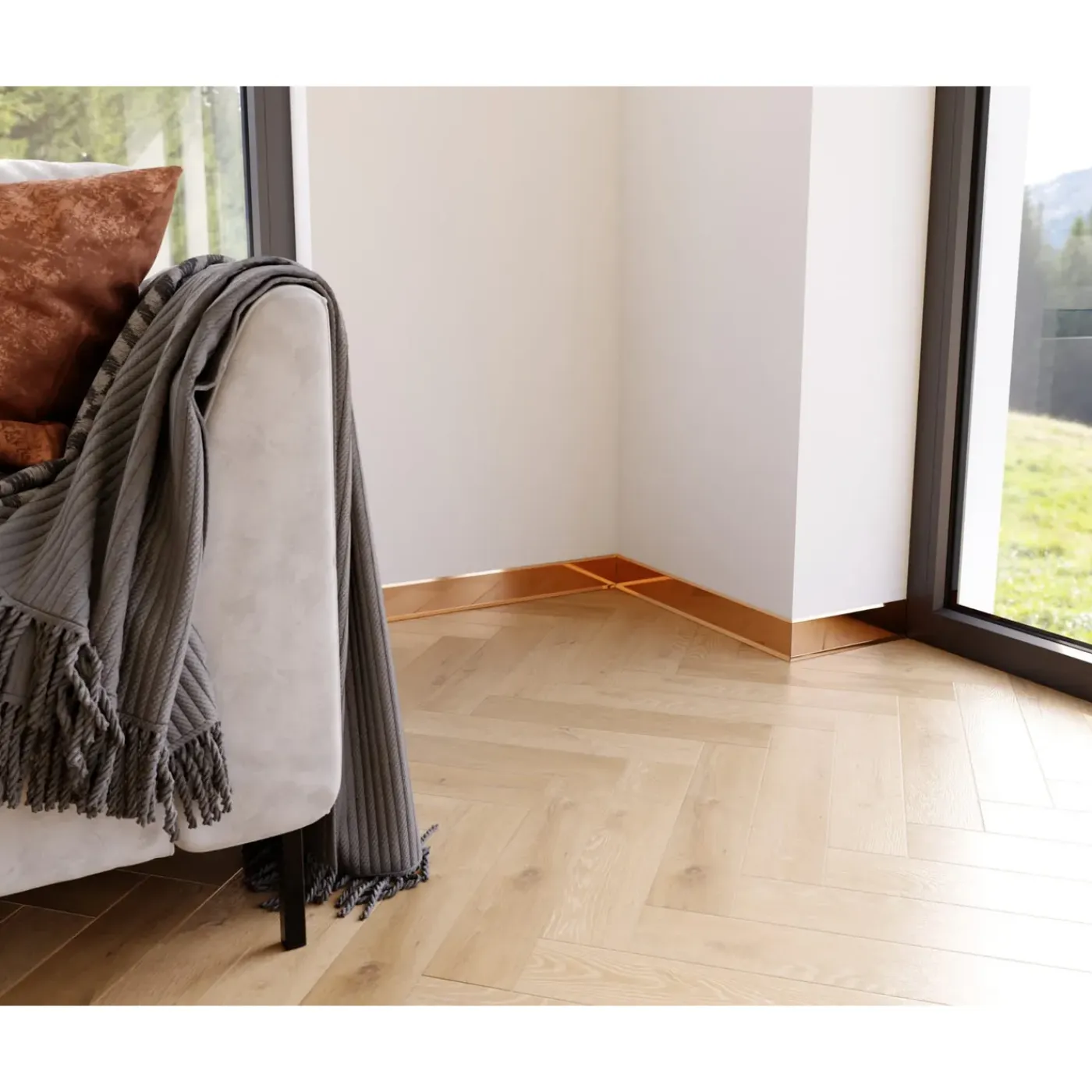 Ilcom Ceramica Ilcom Binnenhoek Fli Voor Plint F 60 Mm X 30 Mm X 30 Mm - Gepolijst Koper