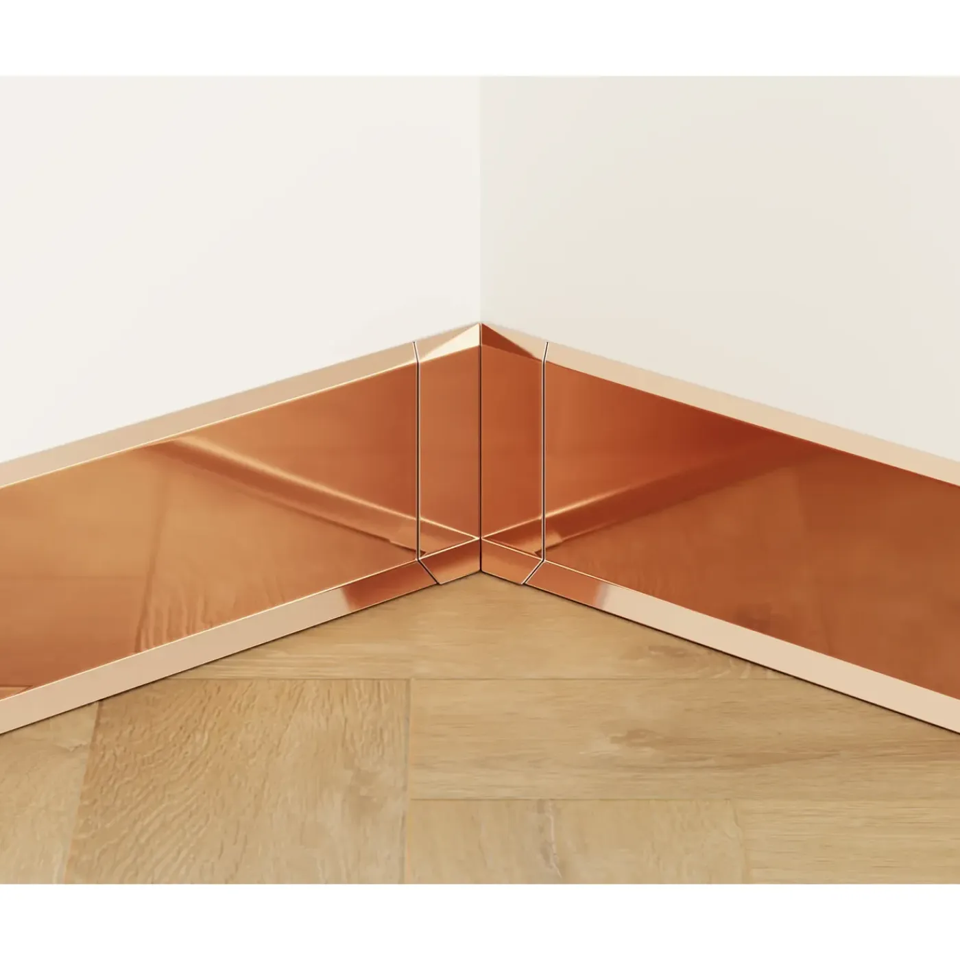 Ilcom Ceramica Ilcom Binnenhoek Fli Voor Plint F 60 Mm X 30 Mm X 30 Mm - Gepolijst Koper