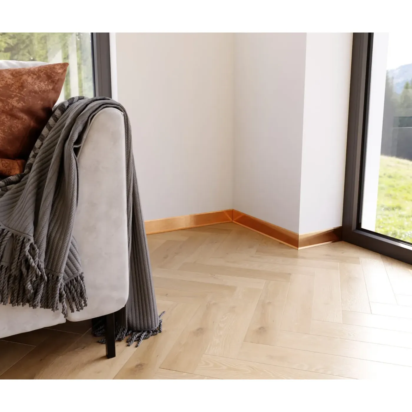 Ilcom Ceramica Ilcom Binnenhoek Fli Voor Plint F 80 Mm X 30 Mm X 30 Mm - Geborsteld Koper