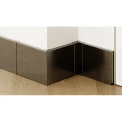 Ilcom Decoratieve Plint FC Van Roestvrij Staal 2700 mm x 100 mm - Zwart Geborsteld