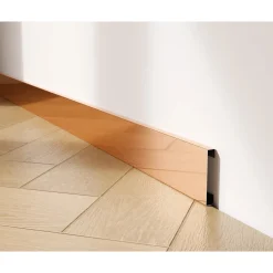 Ilcom Decoratieve Plint FC Van Roestvrij Staal 2700 mm x 60 mm - Koperen Spiegel
