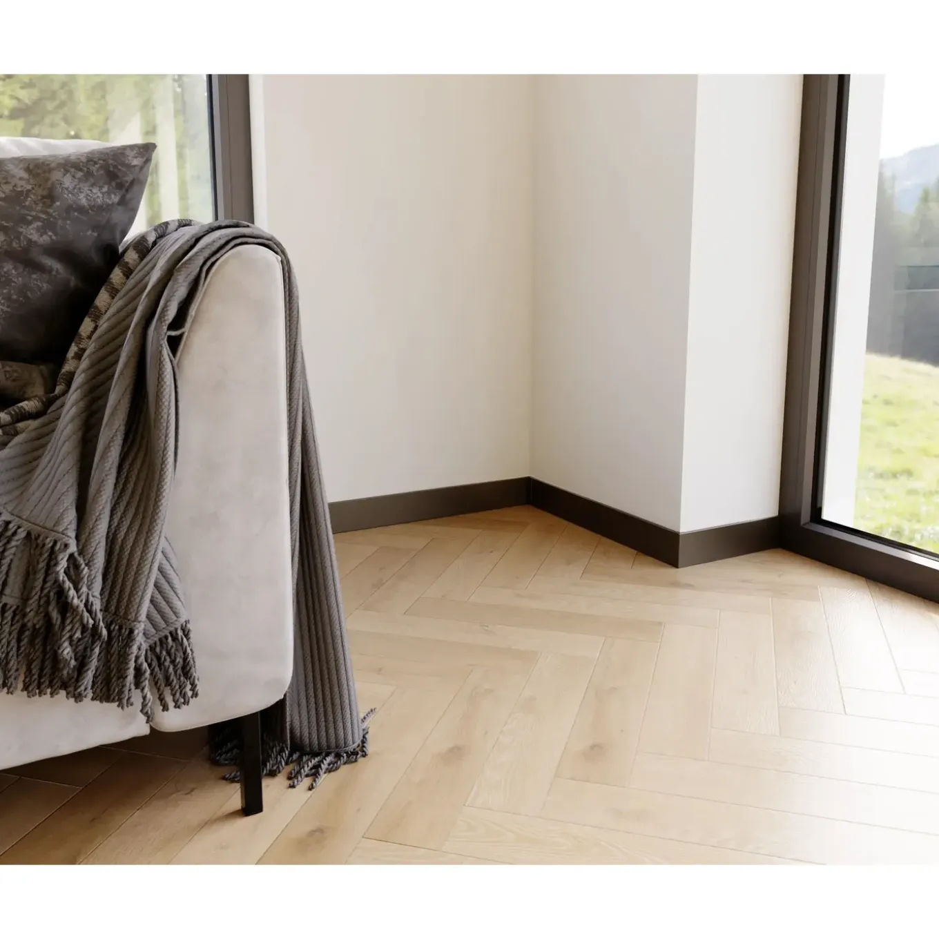 Ilcom Decoratieve Plint FC Van Roestvrij Staal 2700 mm x 100 mm - Zwarte Mat