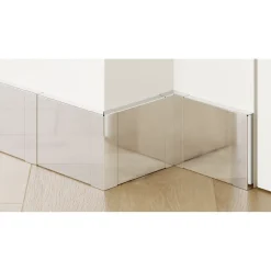 Ilcom Decoratieve Plint FC Van Roestvrij Staal 2700 mm x 100 mm - Zilveren Spiegel