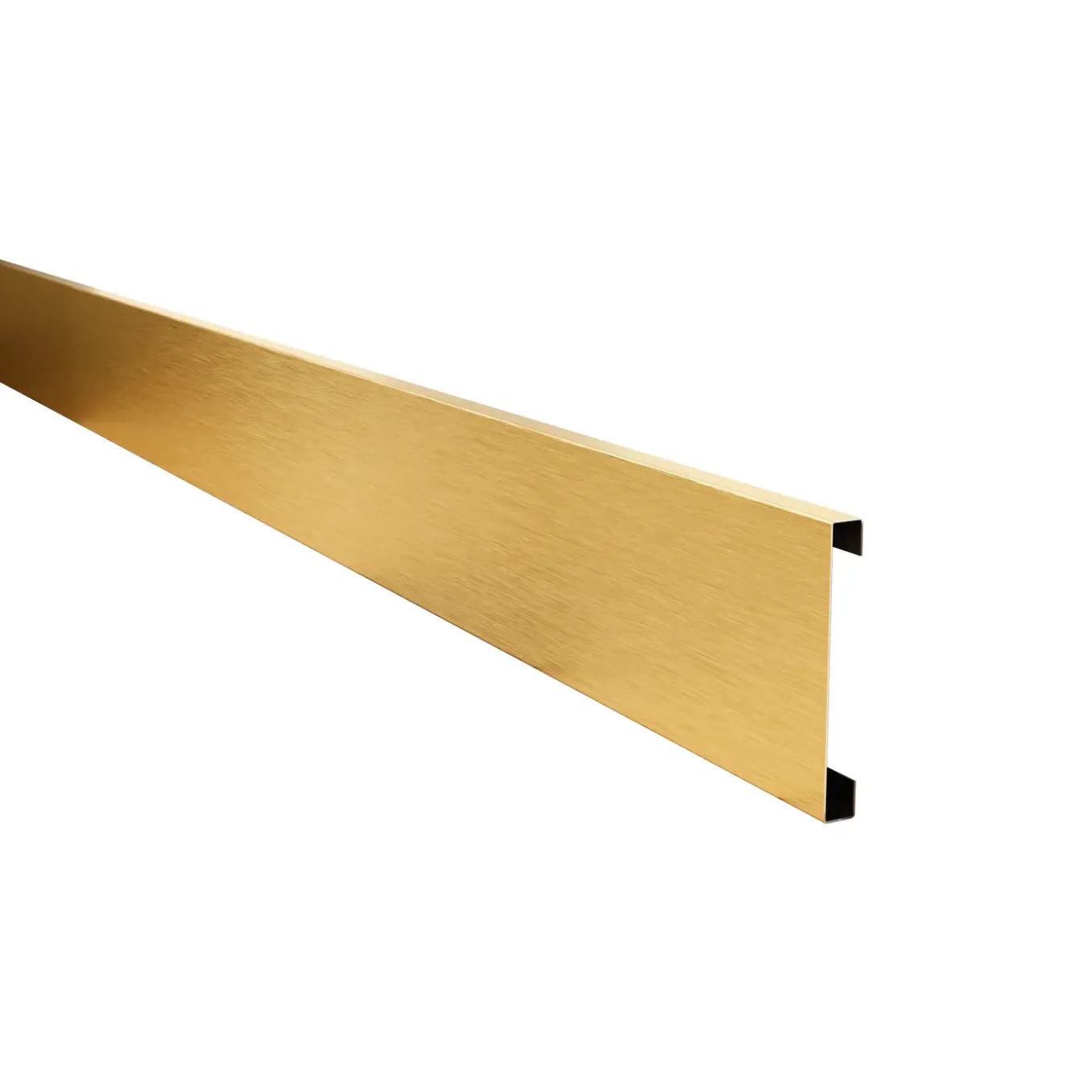 Ilcom Decoratieve Plint FC Van Roestvrij Staal 2700 mm x 100 mm - Goud Geborsteld