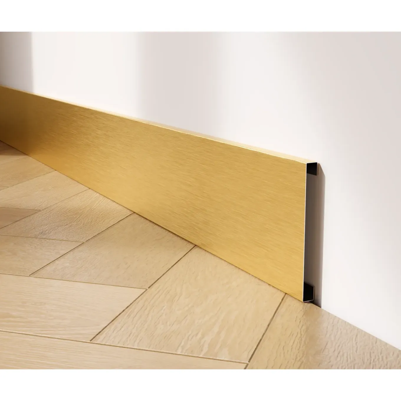 Ilcom Decoratieve Plint FC Van Roestvrij Staal 2700 mm x 100 mm - Goud Geborsteld